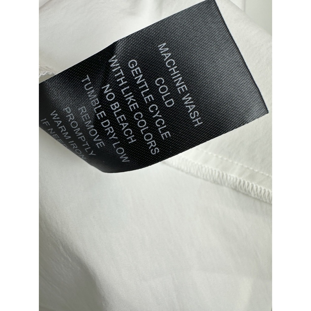 Stella Carakasi Showstopper Shirt White Button up Tunic Blouse Pleated Pocket XS - Picture 8 of 16